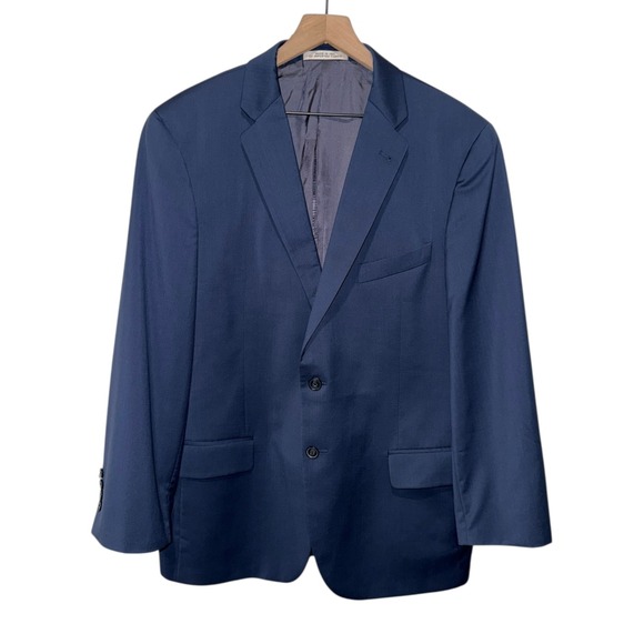 Joseph Abboud‎ Blazer Mens 44R Blue Two-Button Mazzotto Super 120s Wool Italy